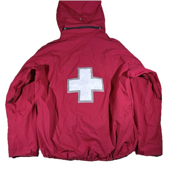 Patagonia Ski Patrol Jacket Mens XL Red Black Cross Rescue Shell Coat (See Pics) - Picture 2 of 12